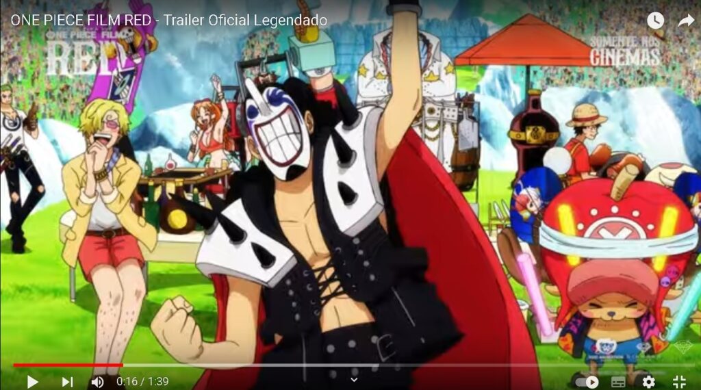 Feriado traz a pré-estreia de One Piece Film: Red nas telas